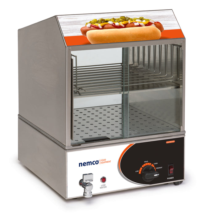 Nemco NME-8300-230 - Hot Dog Steamer and Merchandiser, 150 Hot Dogs, 30 Buns