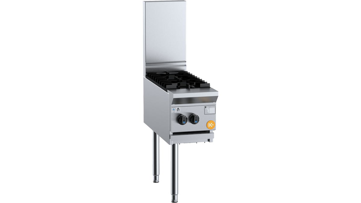 B+S K+ KAWBT-SB2L - 300mm 2 Burner Gas Wok Table Attachment, Left