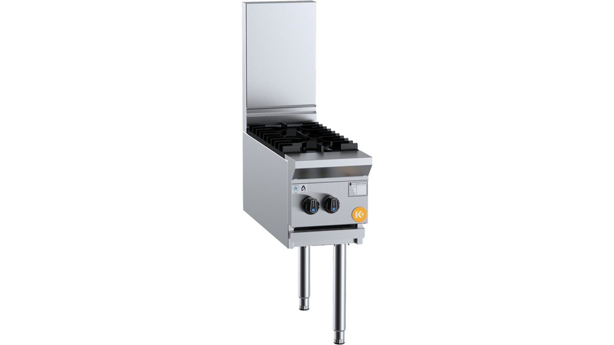 B+S K+ KAWBT-SB2R - 300mm 2 Burner Gas Wok Table Attachment, Right