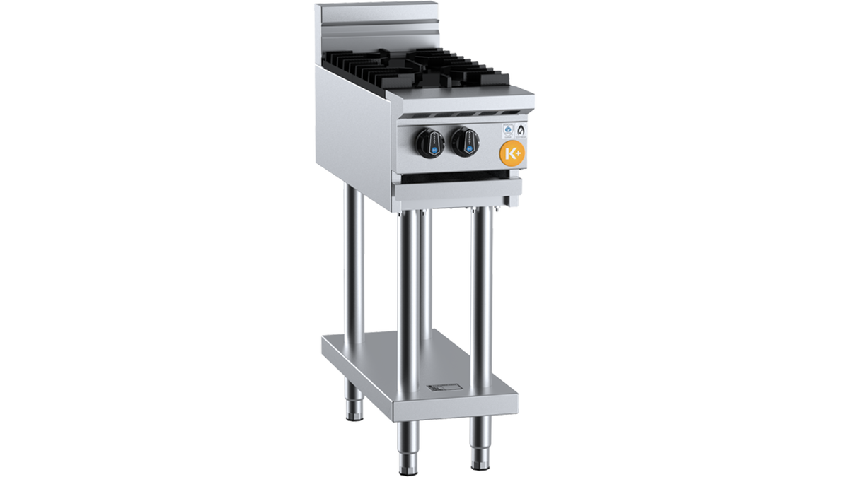 B+S K+ KBT-SB2 - 300mm 2 Burner Gas Boiling Top on Stand