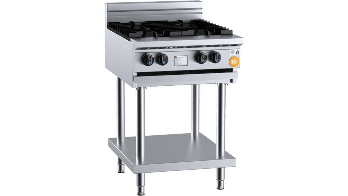 B+S K+ KBT-SB4 - 600mm 4 Burner Gas Boiling Top on Stand