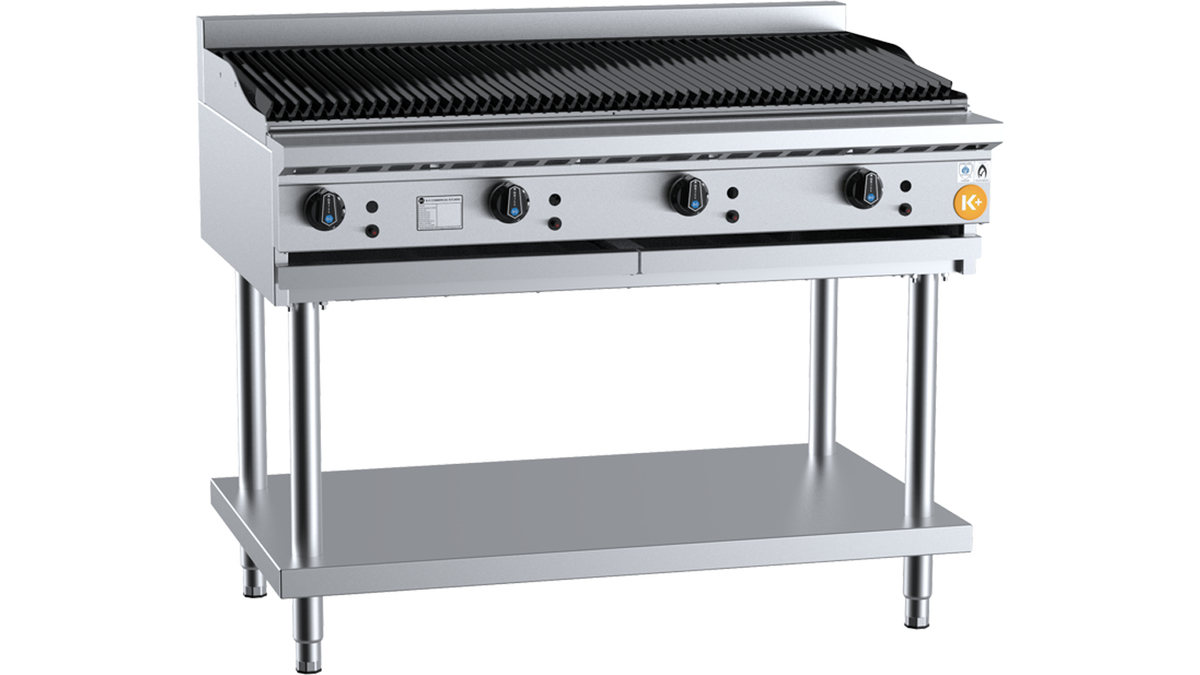 B+S K+ KCBR-12 - 1200mm Gas Char Broiler on Stand