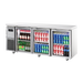 Turbo Air KGR18-3-N - 3 Glass Door Underbench Fridge 1800mm 538L