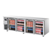 Turbo Air KGR24-4-N - 4 Glass Door Underbench Fridge 2400mm 705L