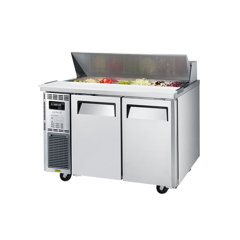 Turbo Air KHR12-2-N - 2 Door Salad Prep Fridge with Lid 1200mm 309L