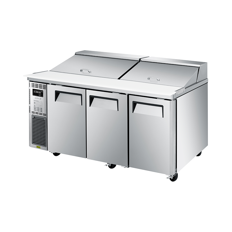 Turbo Air KHR18-3-N - 3 Door Salad Prep Fridge with Lid 1800mm 516L