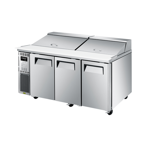 Turbo Air KHR18-3-N - 3 Door Salad Prep Fridge with Lid 1800mm 516L