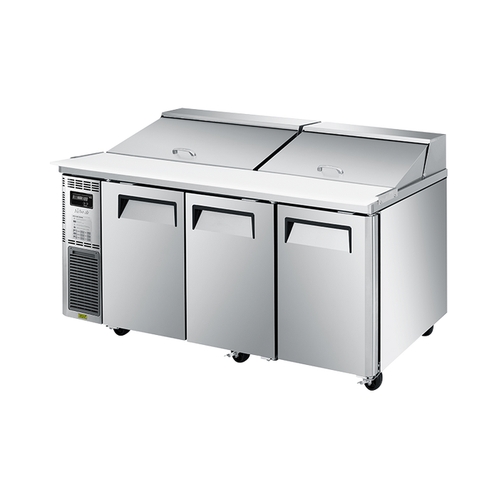Turbo Air KHR18-3-N - 3 Door Salad Prep Fridge with Lid 1800mm 516L