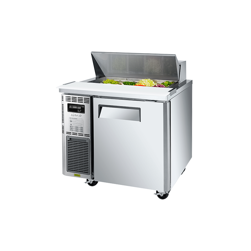 Turbo Air KHR9-1-N - 1 Door Salad Prep Fridge with Lid 900mm 213L