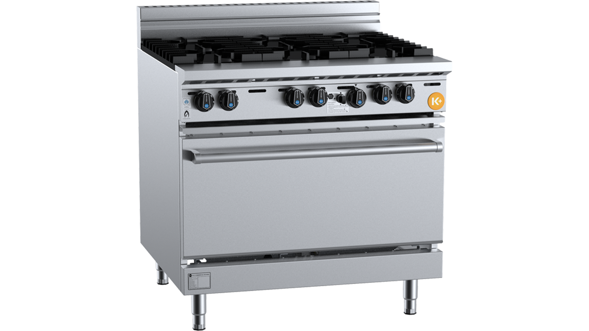 B+S K+ KOV-SB6 - 900mm 6 Burner Gas Range with Oven