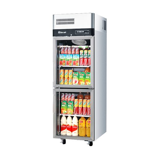Turbo Air KR25-2G-N - 2 Half Glass Door Upright Fridge 640mm 572L