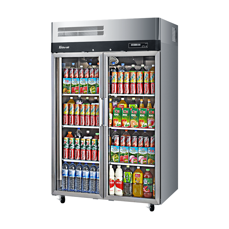 Turbo Air KR45-2G-N - 2 Glass Door Upright Fridge 1260mm 1215L