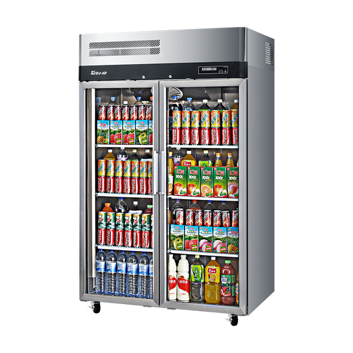 Turbo Air KR45-2G-N - 2 Glass Door Upright Fridge 1260mm 1215L