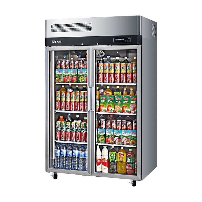 Turbo Air KR45-2G-N - 2 Glass Door Upright Fridge 1260mm 1215L