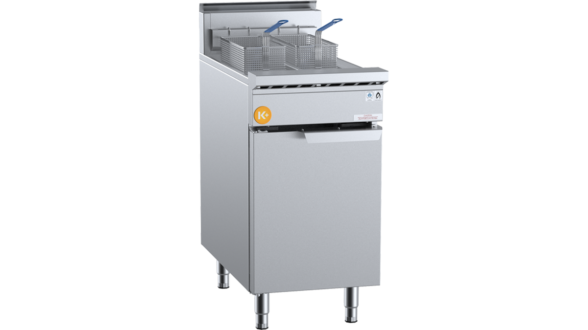 B+S K+ KTF-451S - 450mm Split Pan Gas Turbo Fryer 2 x 13.5L