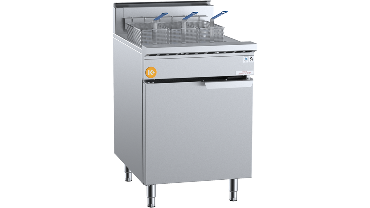 B+S K+ KTF-601 - 600mm 32L Gas Turbo Fryer 3 Basket