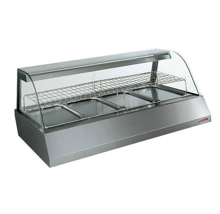 Unis UNE-KEN4THHIGH - Kentucky Heated Food Display, Curved Glass, 4 Tray, 1410mm, 15A