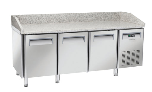 Saltas MPB0030 - Pizza Prep Fridge, Granite Top, 3 Doors, 2025mm
