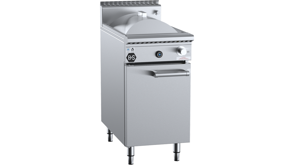B+S Black NC-CF - 450mm Gas Noodle Cooker with Cheung Fun Insert