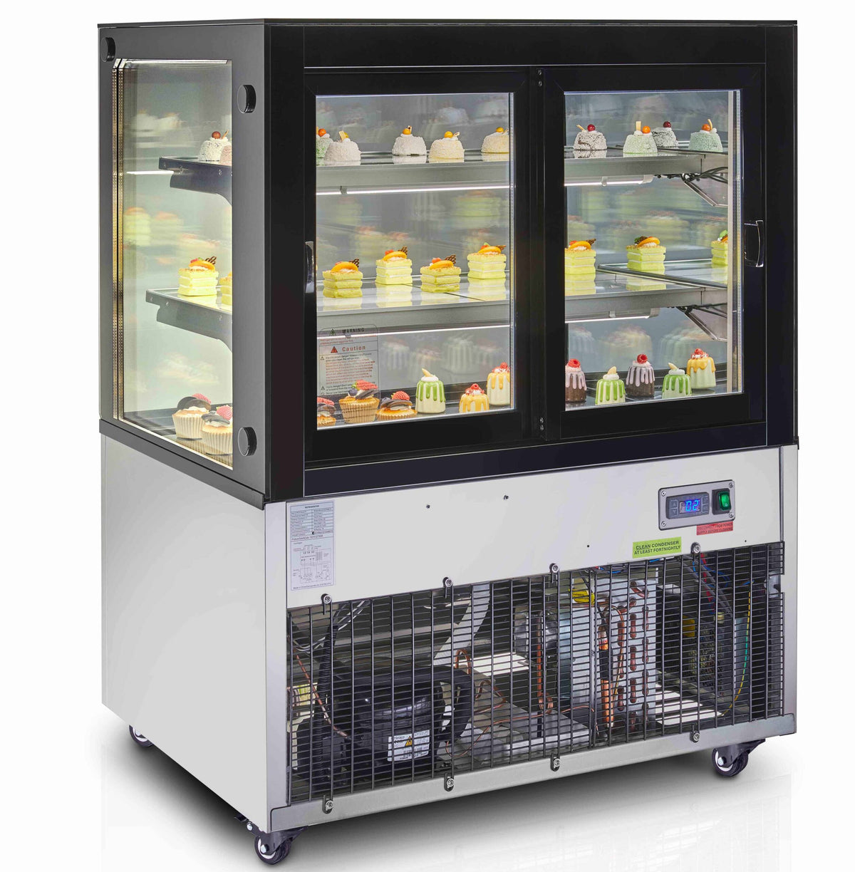 ICS Pacific Novara Echo 120R - Mirrored Cake Display Fridge 1200mm 410L