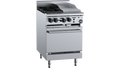 B+S Black OV-SB2-GRP3 - 600mm 2 Burner & Grill Plate Gas Range with Oven