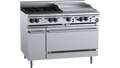 B+S Black OV-SB4-GRP6 - 1200mm 4 Burner & Grill Plate Gas Range with Oven