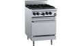 B+S Black OV-SB4 - 600mm 4 Burner Gas Range with Oven