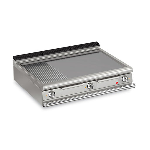 Baron Q70FT/E1220 - Queen 7 Electric Griddle Mild Steel 2/3 Smooth 1/3 Ribbed Plate 1200mm