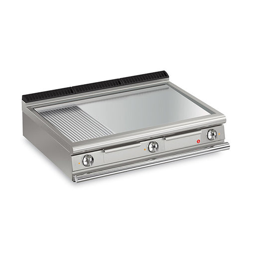 Baron Q70FT/E1225 - Queen 7 Electric Griddle Chrome 2/3 Smooth 1/3 Ribbed Plate 1200mm
