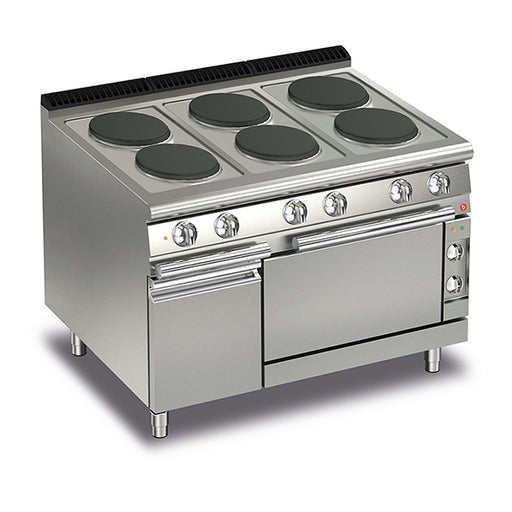 Baron Q70PCF/E120 - Queen 7 6 Plate Electric Range with Oven 1200mm