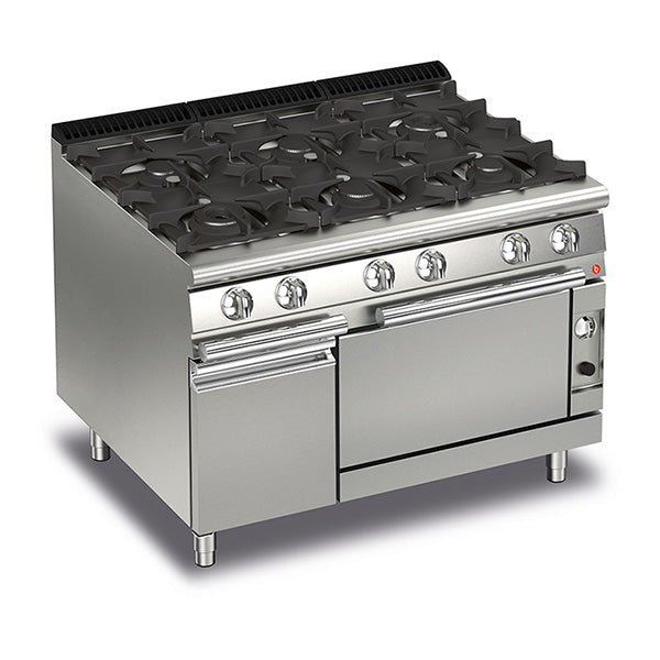 Baron Q70PCF/G1205 - Queen 7 6 Burner Gas Range with Gas Oven 1200mm