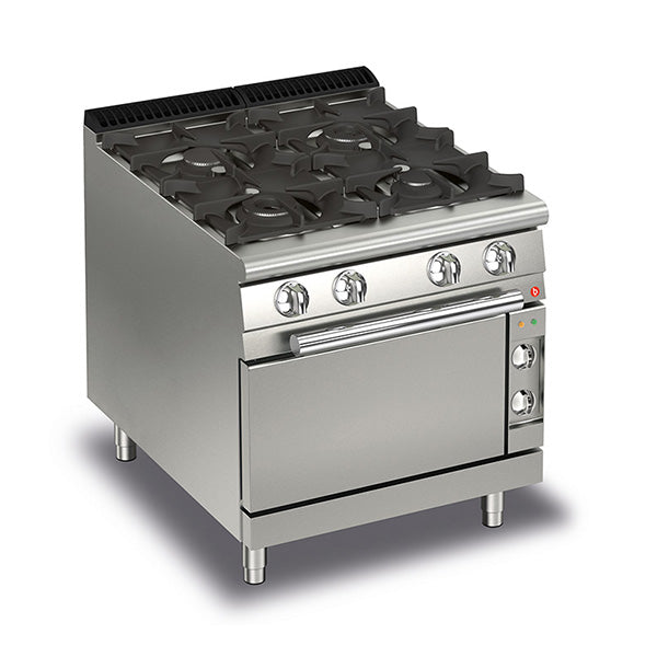 Baron Q70PCF/GE8025 - Queen 7 4 Burner Gas Range with Fan Forced Electric Oven 800mm