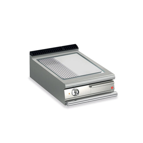 Baron Q70SFT/E620 - Queen 7 Electric Griddle Mild Steel 2/3 Smooth 1/3 Ribbed Plate 600mm