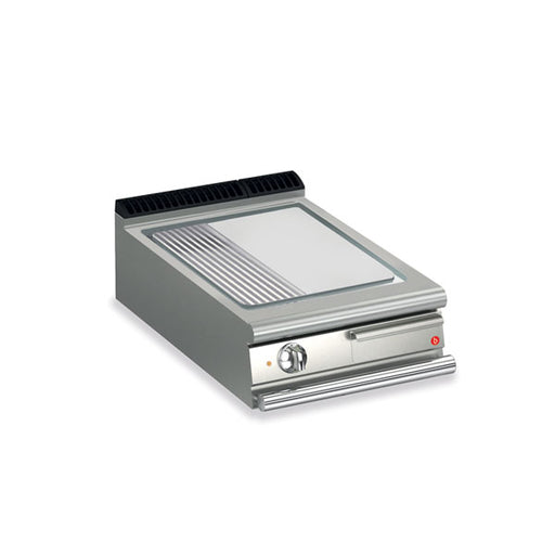 Baron Q70SFT/E620 - Queen 7 Electric Griddle Mild Steel 2/3 Smooth 1/3 Ribbed Plate 600mm