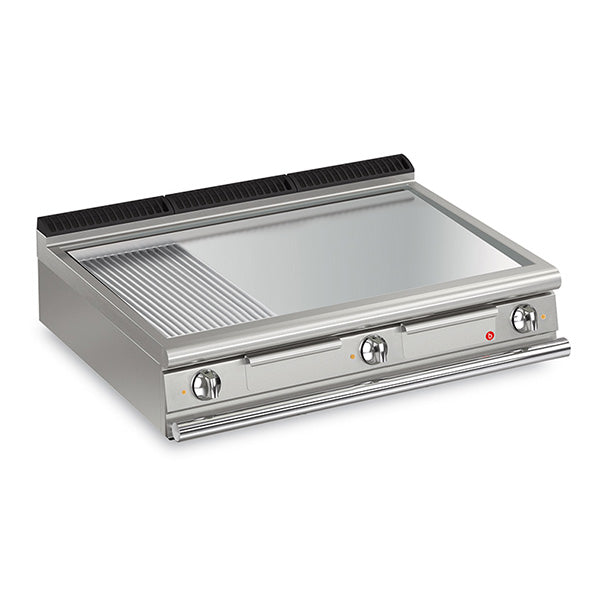 Baron Q90FT/E1225 - Queen 9 Electric Griddle Chrome 2/3 Smooth 1/3 Ribbed Plate 1200mm