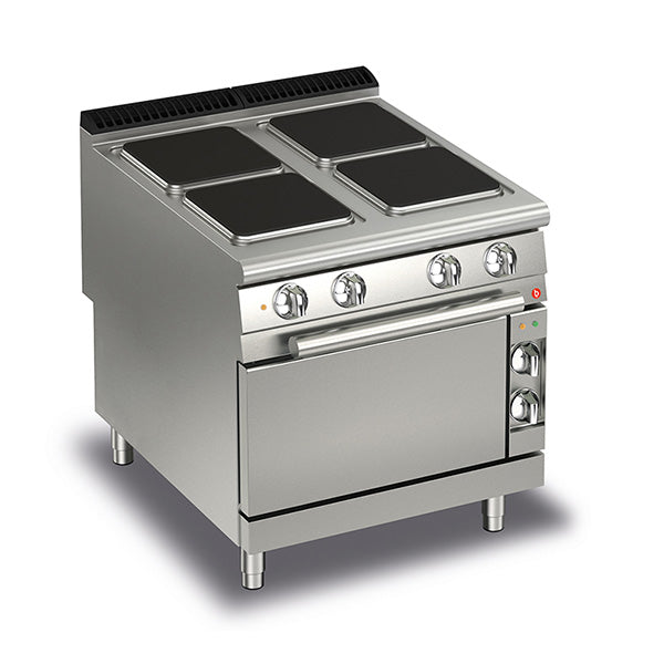 Baron Q90PCF/E801 - Queen 9 4 Plate Electric Range with Oven 800mm