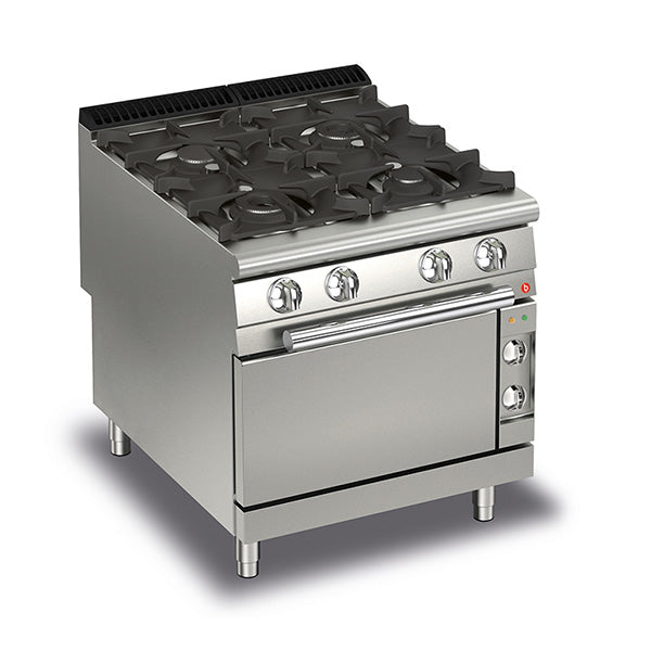 Baron Q90PCF/GE8005 - Queen 9 4 Burner Gas Range with Static Electric Oven 800mm