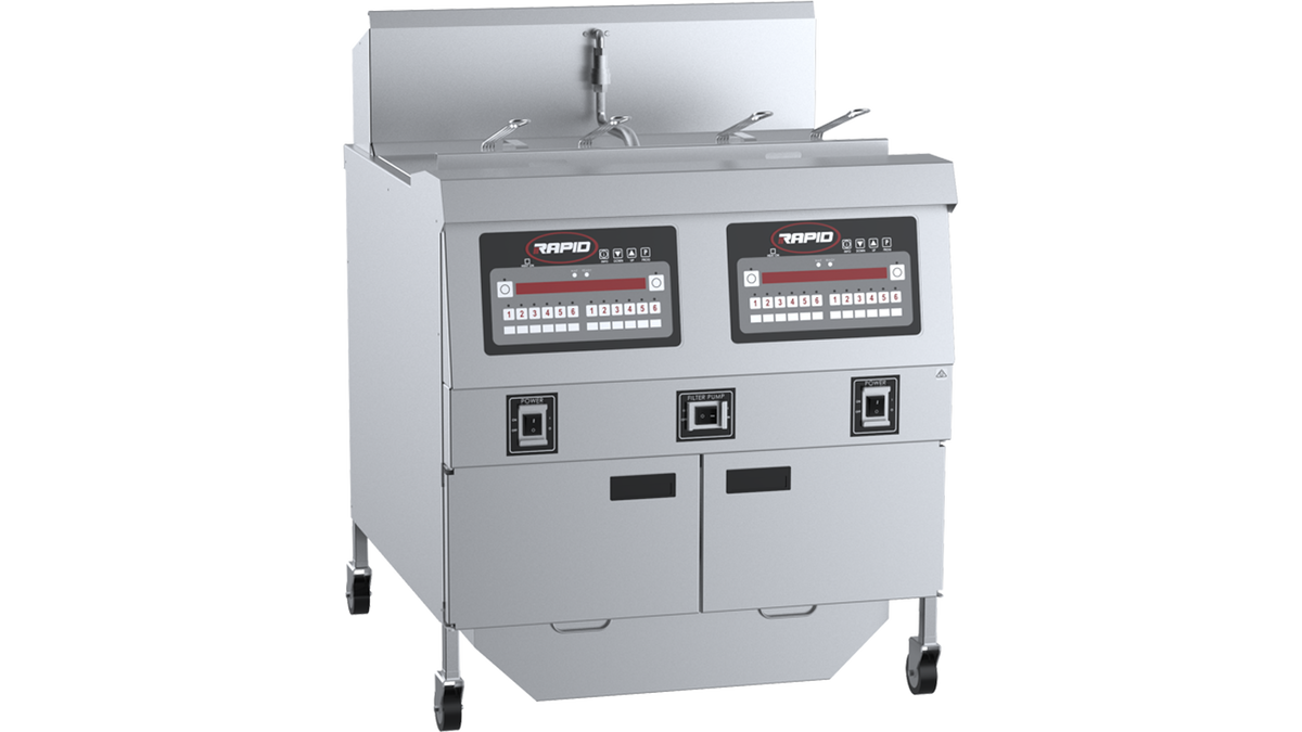 B+S Rapid RF-2E - 860mm Twin Pan Electric Fryer 2 x 40L 27kW