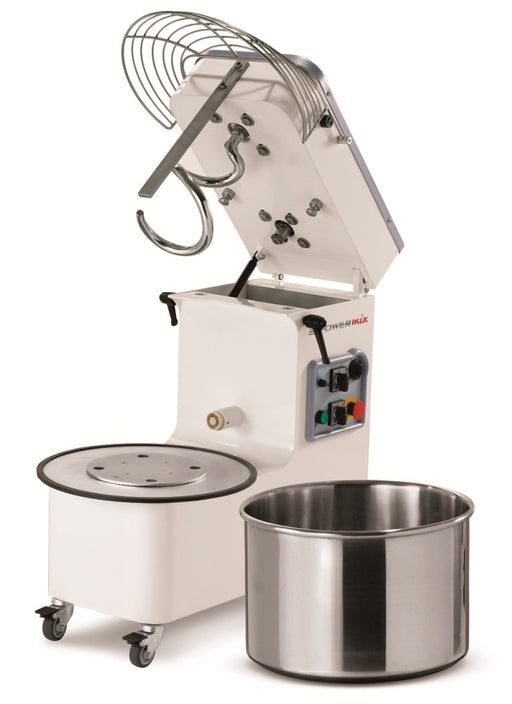 Mecnosud SMM0044 - Tilting Head Spiral Mixer, 38kg Dough, 50L Removable Bowl