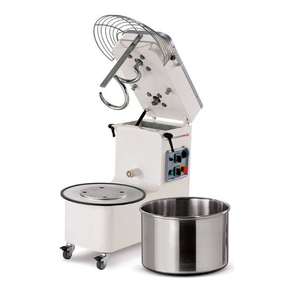 Mecnosud SMM1044 - Tilting Head Spiral Mixer, 38kg Dough, 50L Bowl, 2 Speed