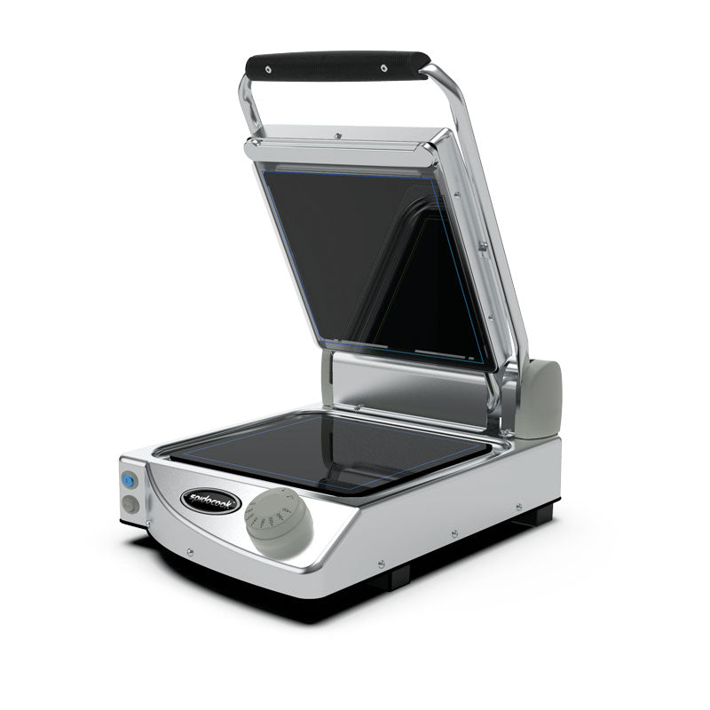 Spidocook SPE-SP010P - Spidoglass Sandwich Press, Single, Black Smooth Glass, 250 x 250mm