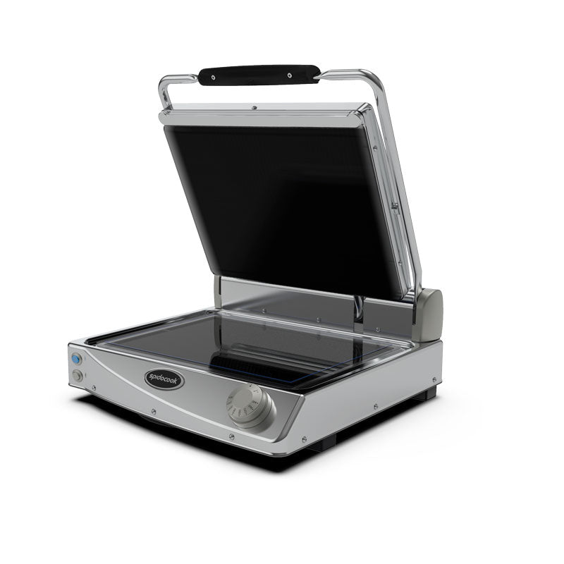 Spidocook SPE-SP015P / SPE-SP015 - Spidoglass Sandwich Press, Large, Black Smooth Glass, 300 x 400mm