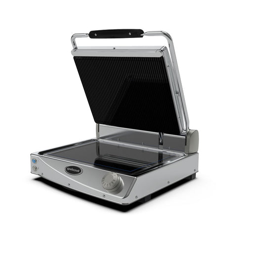 Spidocook SPE-SP015PR / SPE-SP015R - Spidoglass Sandwich Press, Large, Ribbed Top, Smooth Bottom, 300 x 400mm