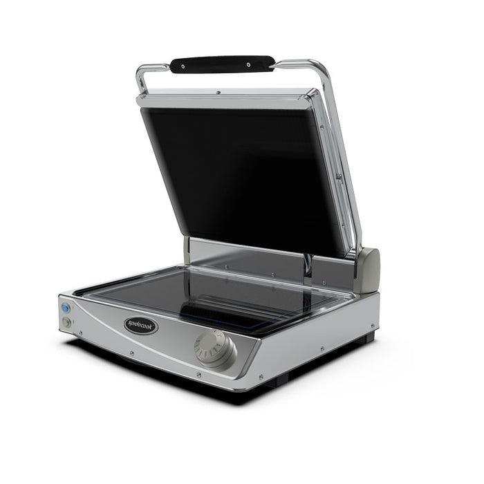 Spidocook SPE-SP015P / SPE-SP015 - Spidoglass Sandwich Press, Large, Black Smooth Glass, 300 x 400mm