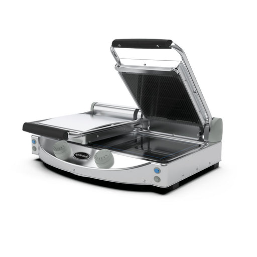 Spidocook SPE-SP020PR / SPE-SP020R - Spidoglass Sandwich Press, Double, Ribbed Top, Smooth Bottom, 2 x 250 x 250mm