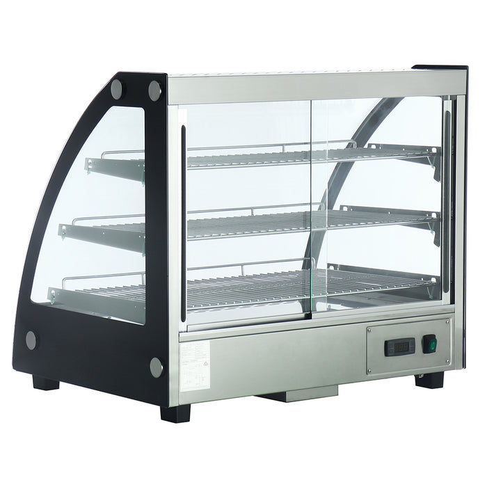 ICS Pacific Siena 80R - Curved Glass Countertop Cake Display Fridge 800mm 130L