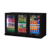 Turbo Air TB13-8H-SWBBB-N / TB13-8H-SWSSS-N - 3 Glass Door Back Bar Fridge 1352mm 246L (Black trim)