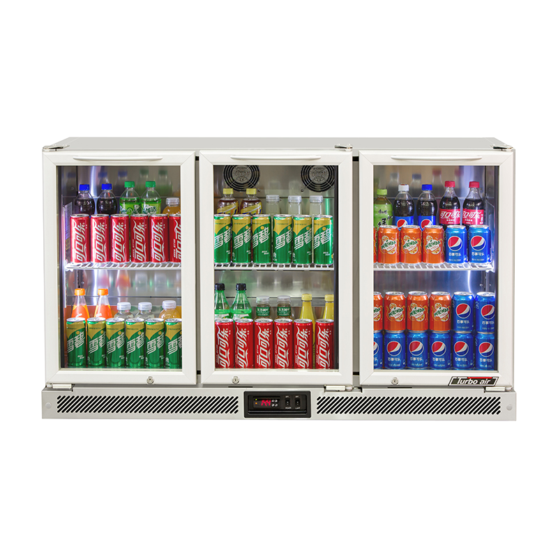 Turbo Air TB13-8H-SWBBB-N / TB13-8H-SWSSS-N - 3 Glass Door Back Bar Fridge 1352mm 246L (Stainless steel trim)