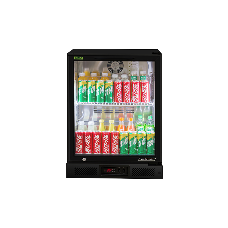 Turbo Air TB6-8H-SWBBB-N / TB6-8H-SWSSS-N - 1 Glass Door Back Bar Fridge 600mm 100L (Black trim)