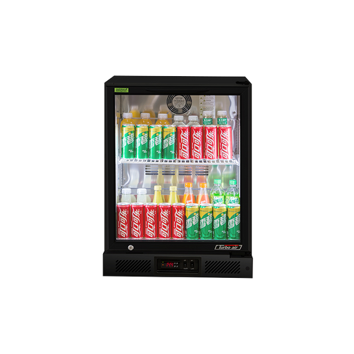 Turbo Air TB6-8H-SWBBB-N / TB6-8H-SWSSS-N - 1 Glass Door Back Bar Fridge 600mm 100L (Black trim)